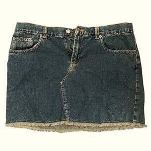 Acid wash jean skirt